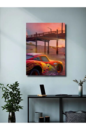 Şimşek McQueen - Cars - Film & Dizi Posterleri, Özel Tasarım Kağıt Poster, Duvar Sanatı