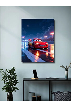 Şimşek McQueen - Cars - Film & Dizi Posterleri, Özel Tasarım Kağıt Poster, Duvar Sanatı