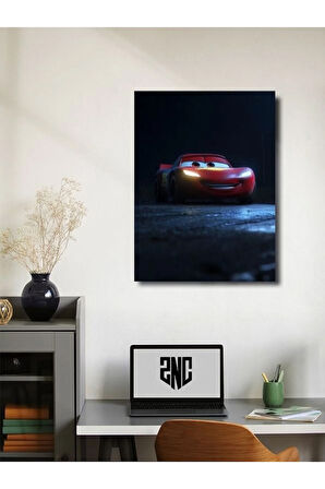Şimşek McQueen - Cars - Film & Dizi Posterleri, Özel Tasarım Kağıt Poster, Duvar Sanatı