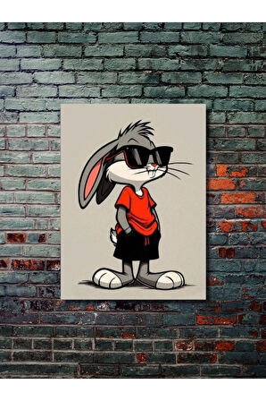 Bugs Bunny - Çizgi Film, Cartoon - Film & Dizi Posterleri, Özel Tasarım Kağıt Poster, Duvar Sanatı