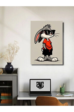 Bugs Bunny - Çizgi Film, Cartoon - Film & Dizi Posterleri, Özel Tasarım Kağıt Poster, Duvar Sanatı