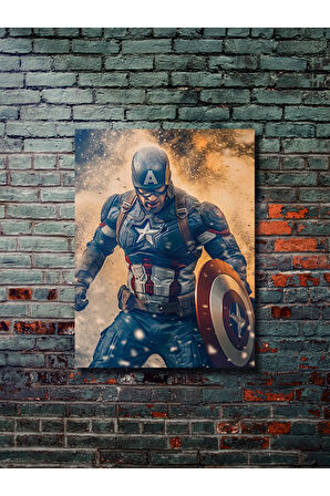 Captan America, Marvel, Dizi, Film ve Karakter Özel Tasarım Poster Serisi, Eşsiz Tasarım,