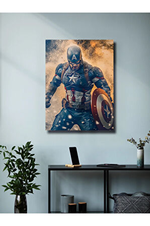 Captan America, Marvel, Dizi, Film ve Karakter Özel Tasarım Poster Serisi, Eşsiz Tasarım,