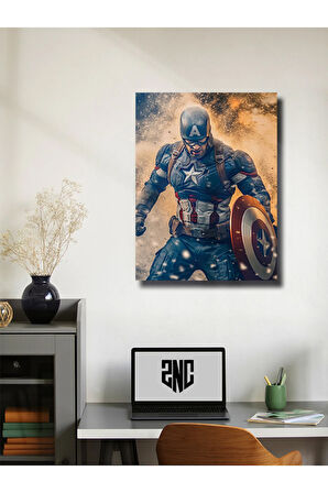 Captan America, Marvel, Dizi, Film ve Karakter Özel Tasarım Poster Serisi, Eşsiz Tasarım,