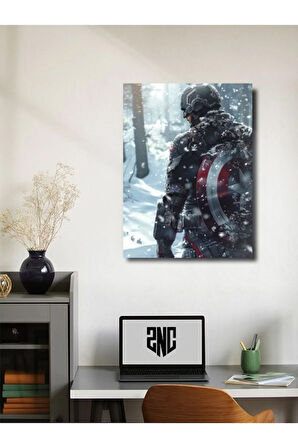 Captain America - Marvel - Film & Dizi Posterleri, Özel Tasarım Kağıt Poster, Duvar Sanatı