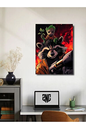 Galaksinin Koruyucuları - Marvel - Dizi, Film ve Karakter Özel Tasarım Poster Serisi, Eşsiz Tasarım,