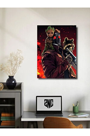 Galaksinin Koruyucuları - Marvel - Dizi, Film ve Karakter Özel Tasarım Poster Serisi, Eşsiz Tasarım,