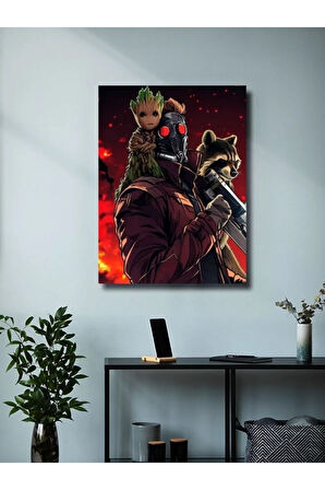 Galaksinin Koruyucuları - Marvel - Dizi, Film ve Karakter Özel Tasarım Poster Serisi, Eşsiz Tasarım,