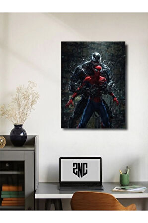 Spiderman vs Venom - Marvel - Film & Dizi Posterleri, Özel Tasarım Kağıt Poster, Duvar Sanatı