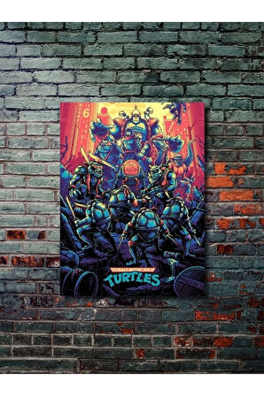 Ninja Kaplumbağalar - Animasyon, Film ve Karakter Özel Tasarım Poster Serisi, Eşsiz Tasarım,