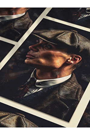 Thomas Shelby, Peaky Blinders, Film, Dizi, Karakter Posterleri, Özel Tasarım Kağıt Poster,