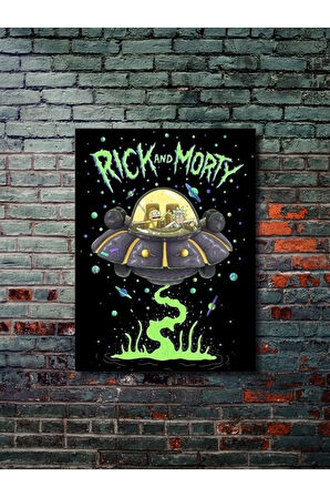 Spaceship - Rick And Morty - Film & Dizi Posterleri, Özel Tasarım Kağıt Poster, Duvar Sanatı