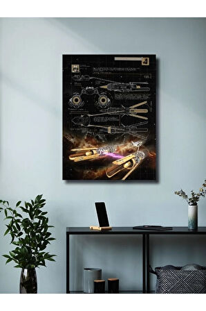 Anakin Podracer - Star Wars - Gemi Şemaları - Film & Dizi Posterleri, Özel Tasarım Kağıt Poster