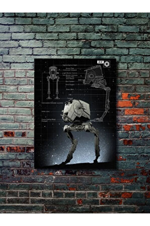 AT-ST - Star Wars - Gemi Şemaları - Film & Dizi Posterleri, Özel Tasarım Kağıt Poster