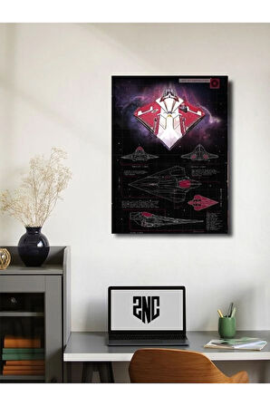 Jedi Starfighter - Star Wars - Gemi Şemaları - Film & Dizi Posterleri, Özel Tasarım Kağıt Poster