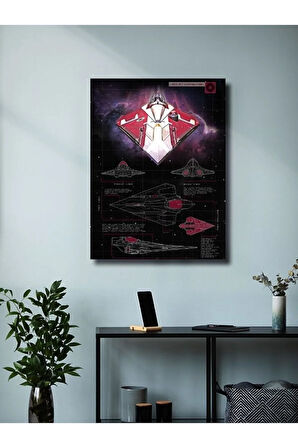 Jedi Starfighter - Star Wars - Gemi Şemaları - Film & Dizi Posterleri, Özel Tasarım Kağıt Poster