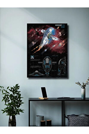 Jango Fett SlaveI - Star Wars - Gemi Şemaları - Film & Dizi Posterleri, Özel Tasarım Kağıt Poster