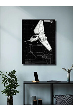 Shuttle Lambda - Star Wars - Gemi Şemaları - Film & Dizi Posterleri, Özel Tasarım Kağıt Poster