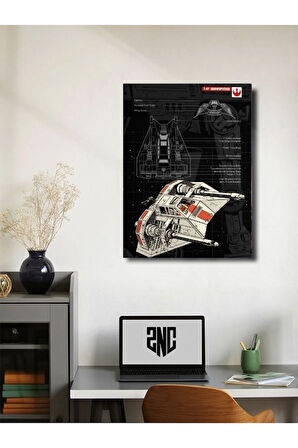 T47 - Snowspeeder - Star Wars - Gemi Şemaları - Film & Dizi Posterleri, Özel Tasarım Kağıt Poster