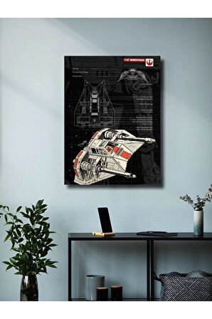 T47 - Snowspeeder - Star Wars - Gemi Şemaları - Film & Dizi Posterleri, Özel Tasarım Kağıt Poster