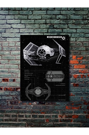 Tie Vader - Star Wars - Gemi Şemaları - Film & Dizi Posterleri, Özel Tasarım Kağıt Poster