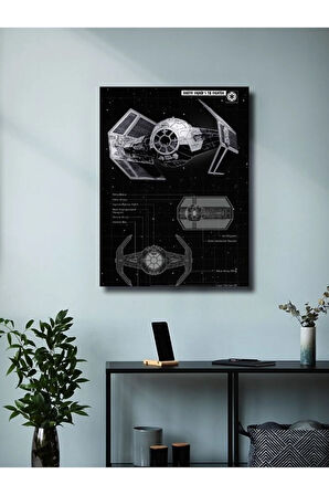 Tie Vader - Star Wars - Gemi Şemaları - Film & Dizi Posterleri, Özel Tasarım Kağıt Poster
