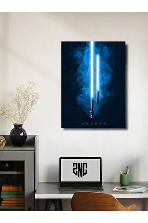 Ahsoka Lightsaber, Starwars Işın Kılıcı Koleksiyon, Film ve Karakter Özel Tasarım Poster Serisi