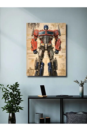Optimus Prime - Transformers - Dizi, Film ve Karakter Özel Tasarım Poster Serisi, Eşsiz Tasarım,