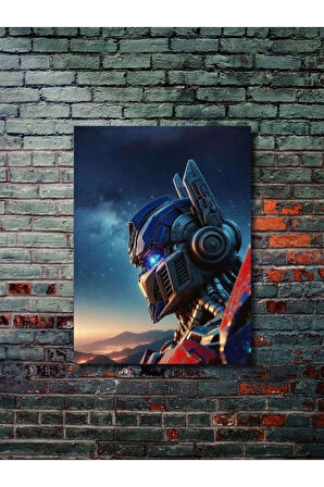 Optimus Prime - Transformers - Dizi, Film ve Karakter Özel Tasarım Poster Serisi, Eşsiz Tasarım,