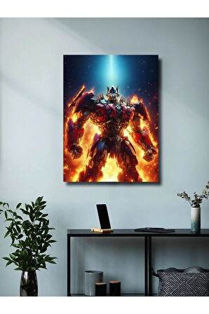Optimus Prime - Transformers - Dizi, Film ve Karakter Özel Tasarım Poster Serisi, Eşsiz Tasarım,