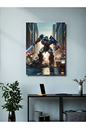 Optimus Prime - Transformers - Dizi, Film ve Karakter Özel Tasarım Poster Serisi, Eşsiz Tasarım,