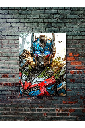 Optimus Prime - Transformers - Dizi, Film ve Karakter Özel Tasarım Poster Serisi, Eşsiz Tasarım,