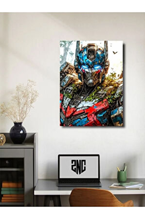 Optimus Prime - Transformers - Dizi, Film ve Karakter Özel Tasarım Poster Serisi, Eşsiz Tasarım,