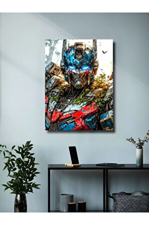 Optimus Prime - Transformers - Dizi, Film ve Karakter Özel Tasarım Poster Serisi, Eşsiz Tasarım,