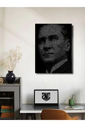 Mustafa Kemal ATATÜRK - Önemli Kişiler, Tarihi Kişiler, Özel Tasarım Kağıt Poster, Duvar Sanatı