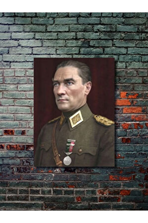 Mustafa Kemal Atatürk Tarihi Portre Posteri, Tarihi Kişiler, Özel Tasarım Kağıt Poster, Duvar Sanatı