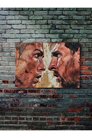 Cristiano Ronaldo vs Lionel Messi - Spor Posterleri, Takım Posterleri Özel Tasarım Kağıt Poster