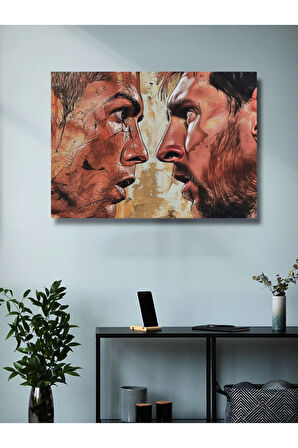 Cristiano Ronaldo vs Lionel Messi - Spor Posterleri, Takım Posterleri Özel Tasarım Kağıt Poster