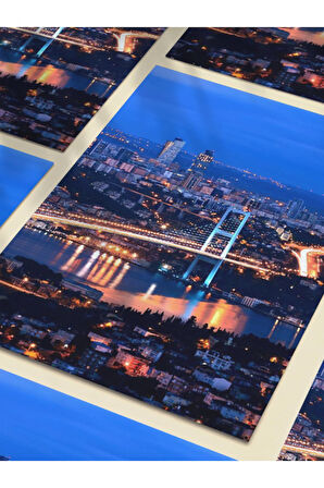 İstanbul, Şehir Posterleri, Eşsiz Tasarım Şehir Posterleri, Özel Tasarım Kağıt Poster