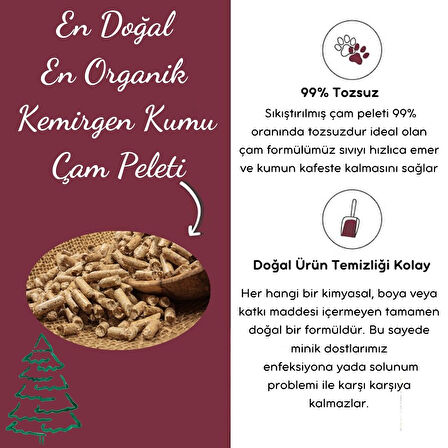 BLUECAT Çam Peleti Kafes Altlığı Tavşan Kumu Net 10 KG - 20 LT Topaklanmayan %100 Organik