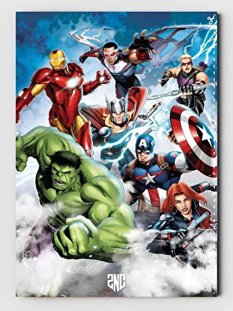 Avengers, Çocuklar İçin Boyama Kitabı, (20 Tam Sayfa Resimli Boyama Kitabı) + A4 Poster Hediyeli