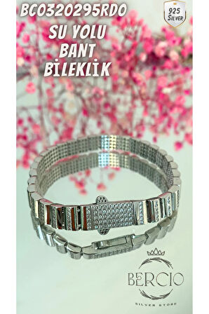 GÜMÜŞ TAŞLI SU YOLU BANT BİLEKLİK