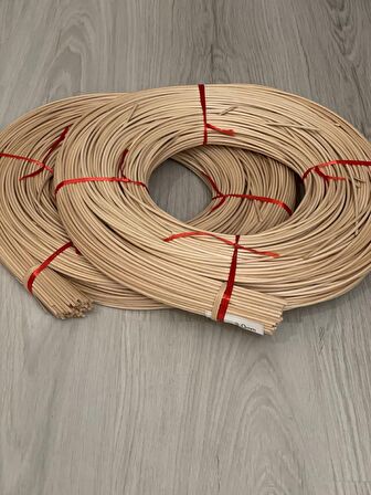 Rattan Core Doğal Yuvarlak Bambu Çubuk 3 mm 250 gr Dekoratif Örgü Rattan İp