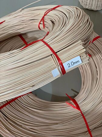 Mady Aksesuar Rattan Core Doğal Bambu Çubuk 2 mm 100 gr Dekoratif Örgü Rattan İp 