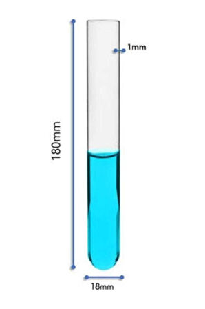 Deney Tüpü Cam 18x18mm - 10 Adet