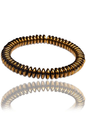 Sertifikalı Rose Renk Hematit Taşı Bileklik - Kararmaz