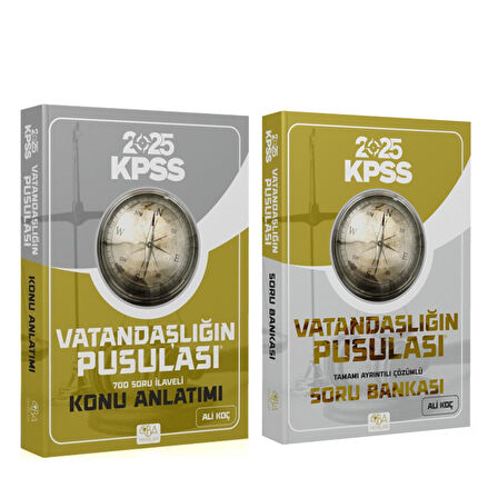 CBA Akademi 2025 KPSS Vatandaşlığın Pusulası Konu ve Soru Seti 2 Kitap
