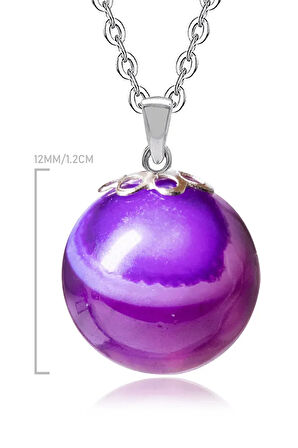 Sertifikalı Doğal Uruguay Ametist Taşı Kolye