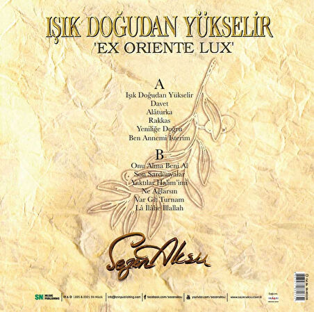 Sezen Aksu Işık Doğudan Yükselir - Plak