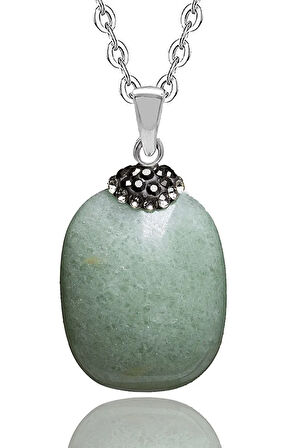 Sertifikalı Aaa Kalite Doğal Aventurin Taşlı Kolye